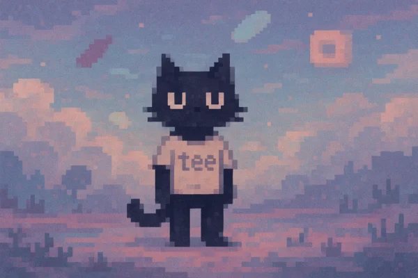 black cat tee