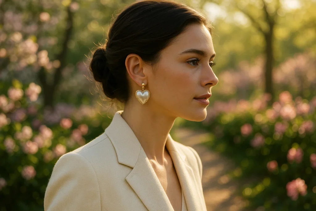 Shop Heart-Shaped Pearl Earrings